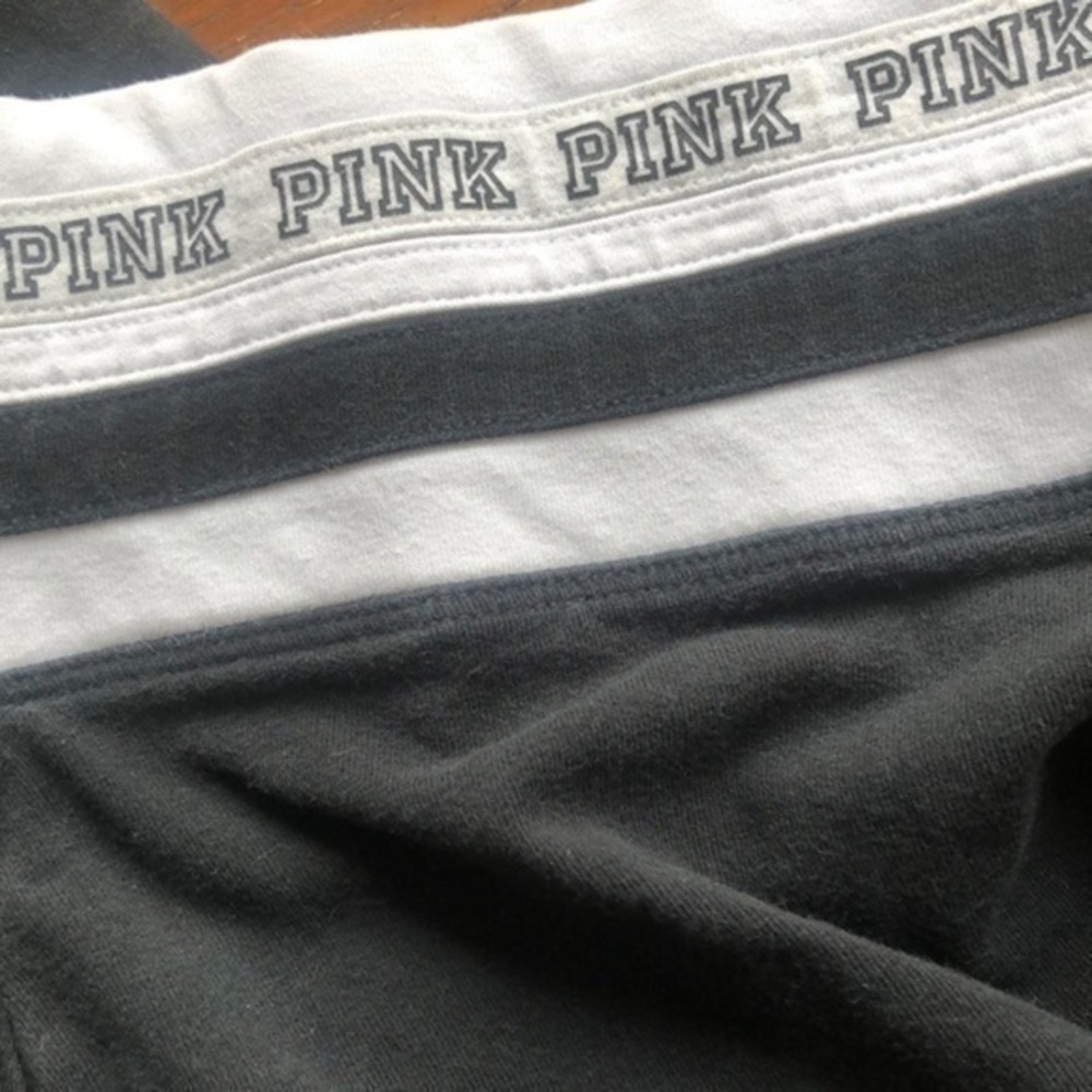 Pink leggings by Victoria’s Secret black with white trim small leggings